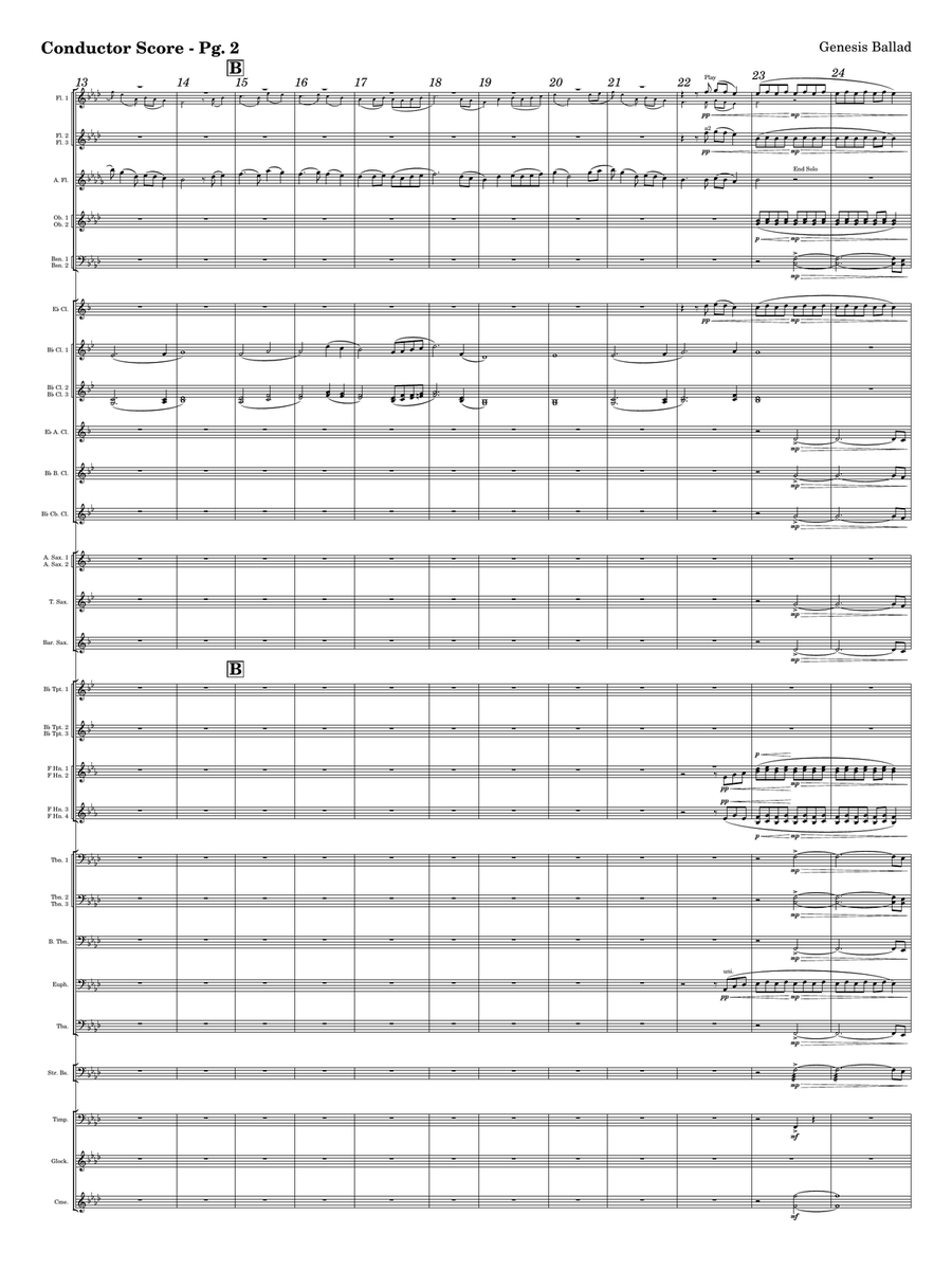 Genesis Ballad Genesis Ballad Concert Band scores gallery preview page 2