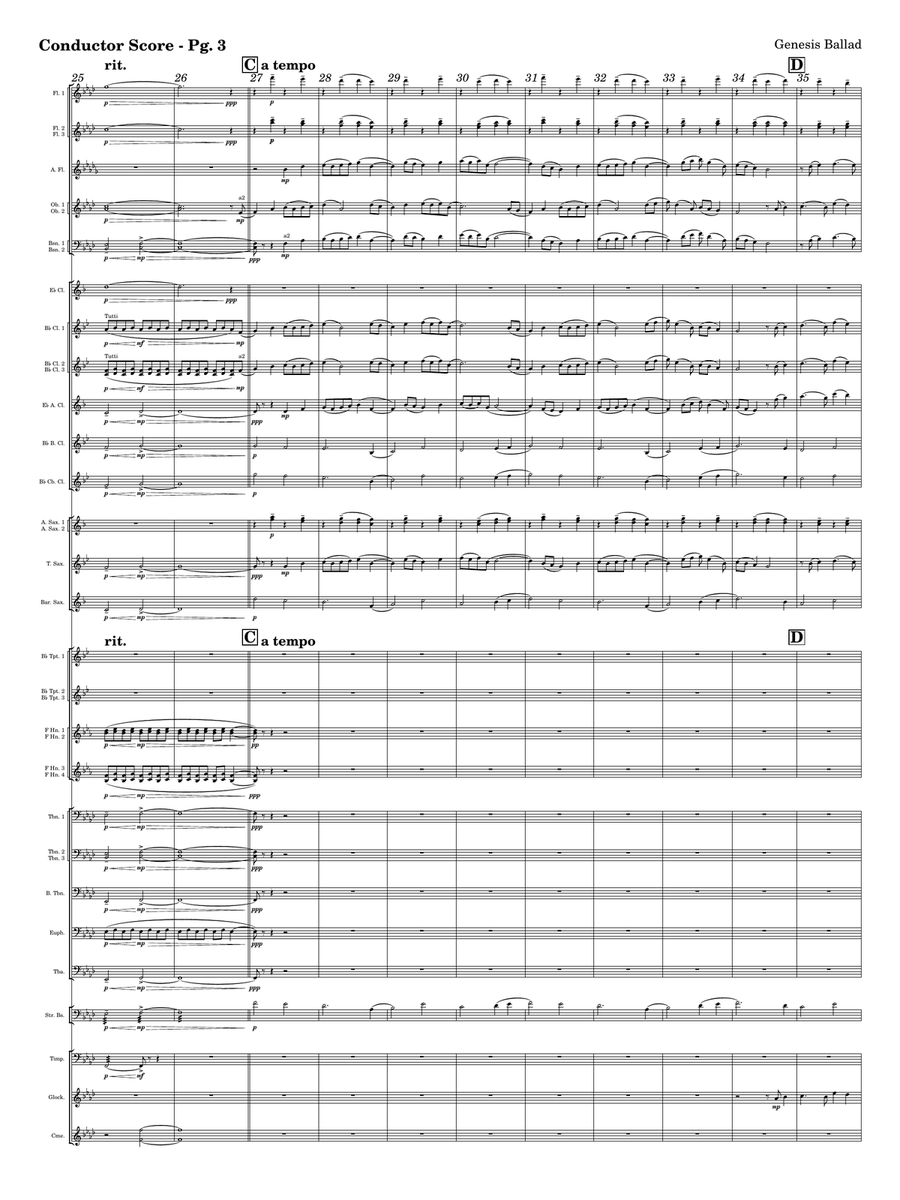 Genesis Ballad Genesis Ballad Concert Band scores gallery preview page 3