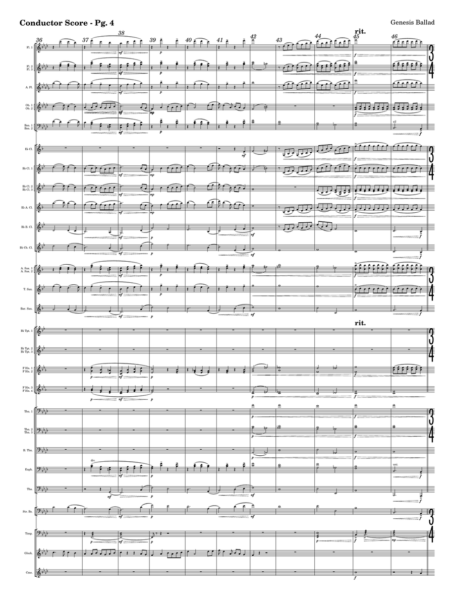 Genesis Ballad Genesis Ballad Concert Band scores gallery preview page 4