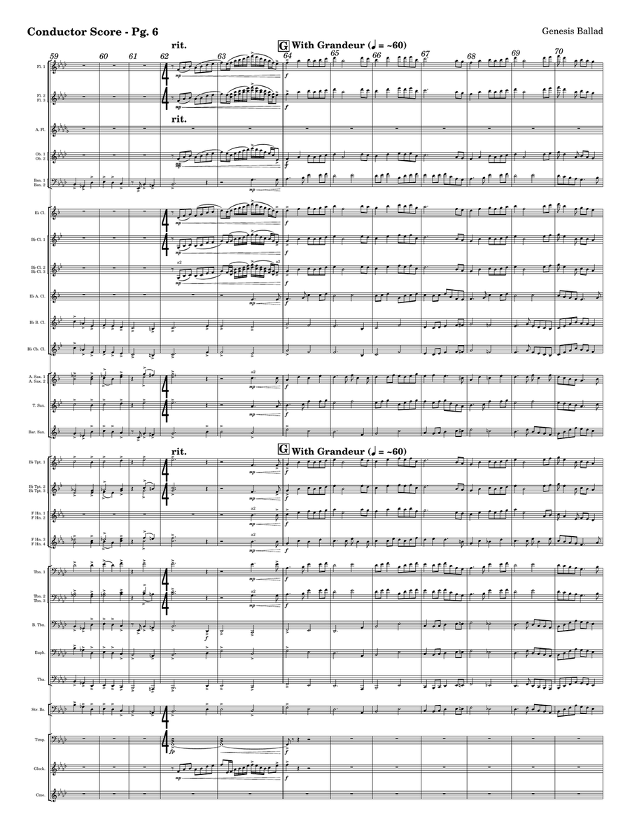 Genesis Ballad Genesis Ballad Concert Band scores gallery preview page 6