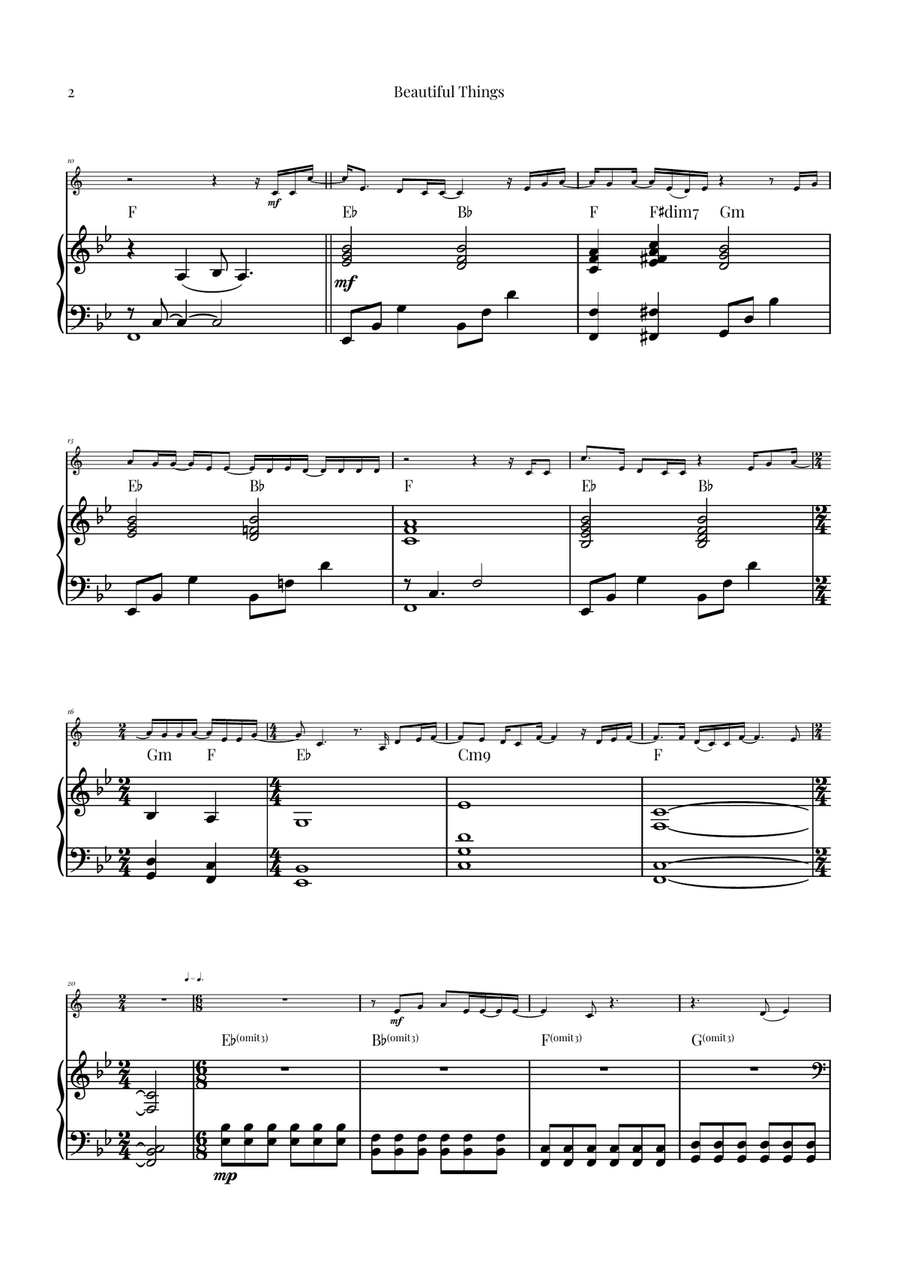 Beautiful Things B-Flat Clarinet scores gallery preview page 2