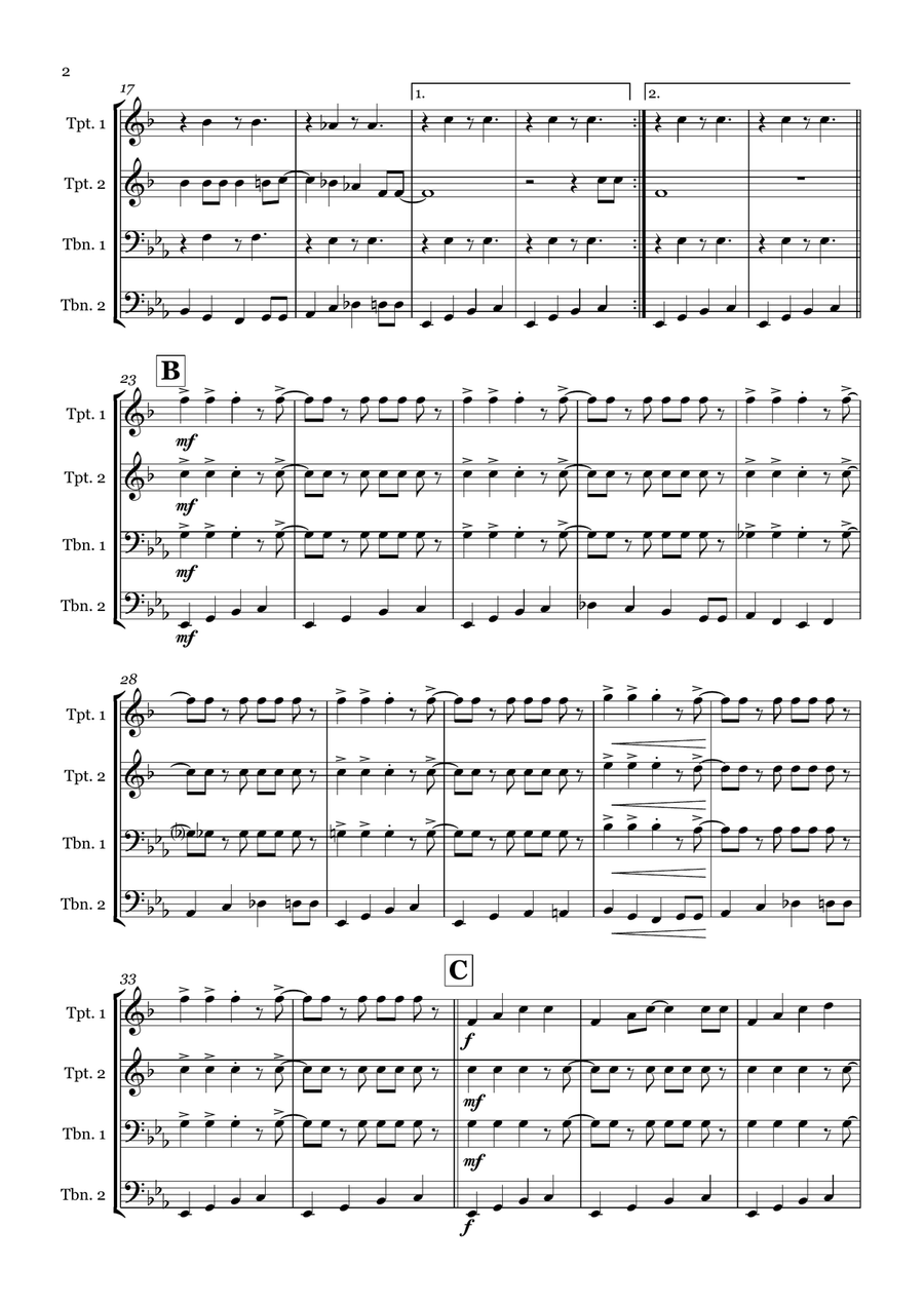 Rock Around The Clock Rock Around The Clock Brass Quartet scores gallery preview page 2