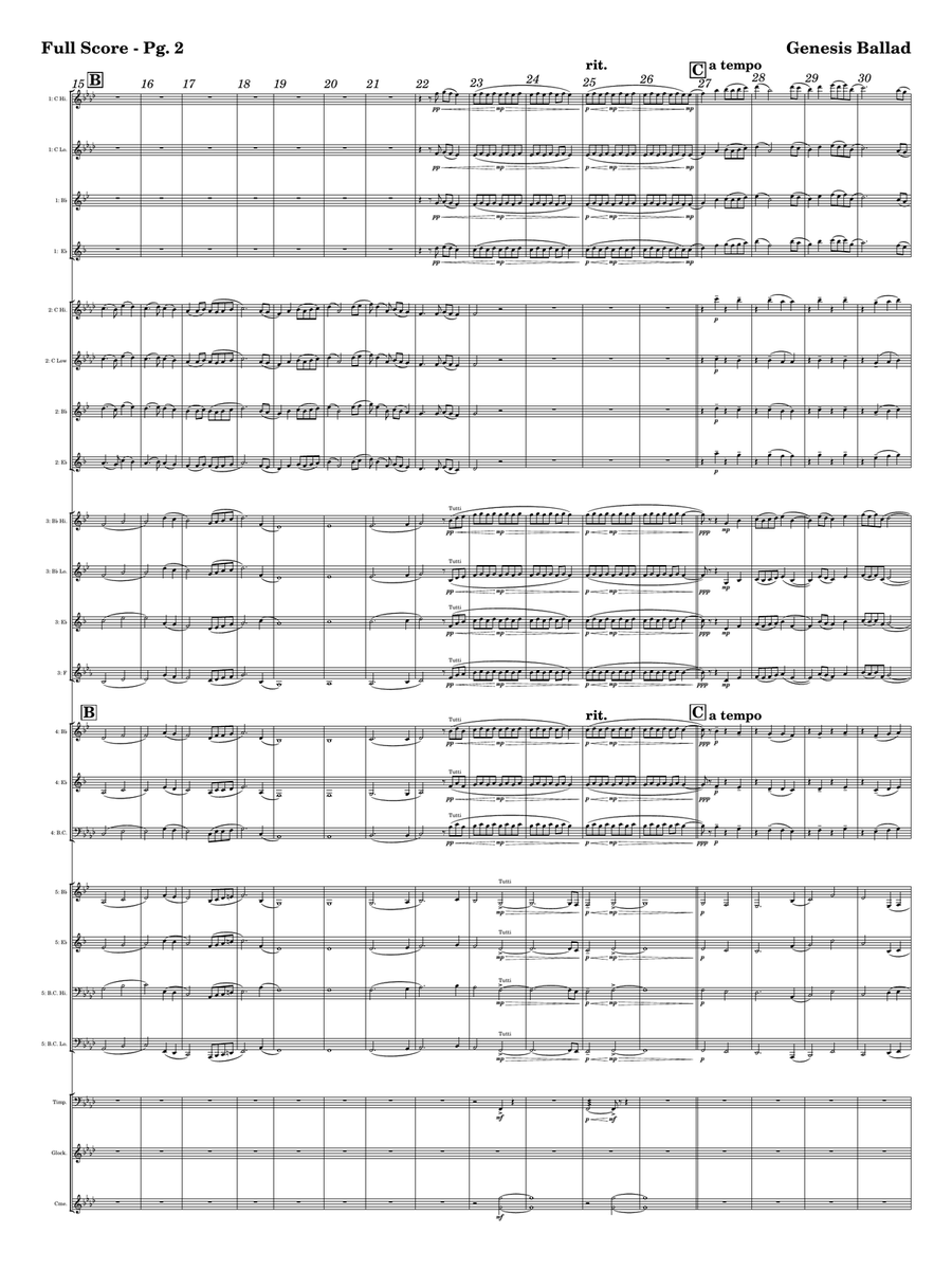 Genesis Ballad (Flex Band Adaptation) Concert Band scores gallery preview page 2