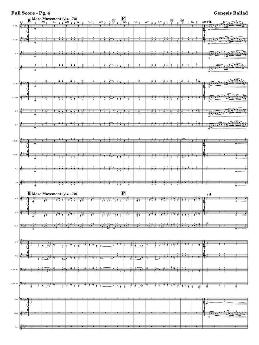 Genesis Ballad (Flex Band Adaptation) Concert Band scores gallery preview page 4
