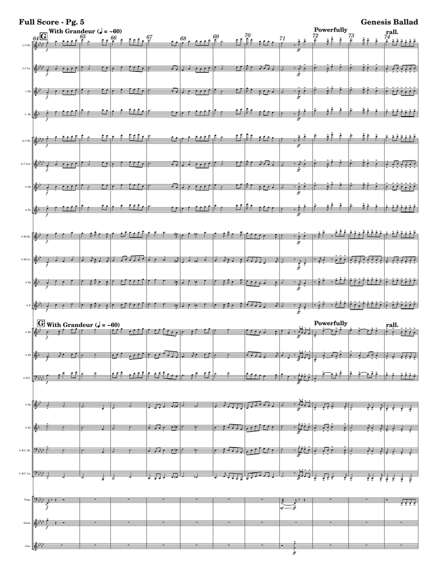 Genesis Ballad (Flex Band Adaptation) Concert Band scores gallery preview page 5