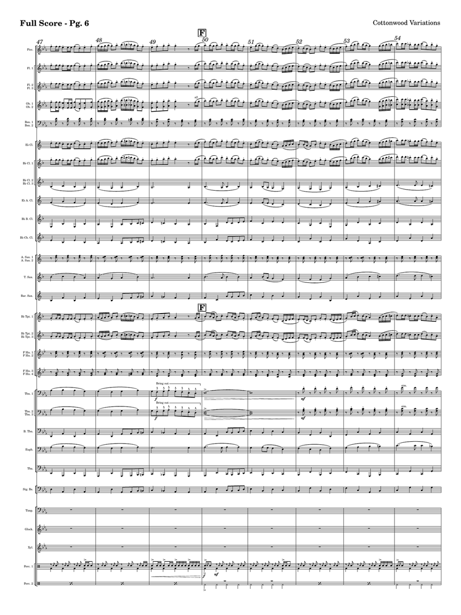 Cottonwood Variations Cottonwood Variations Concert Band scores gallery preview page 6