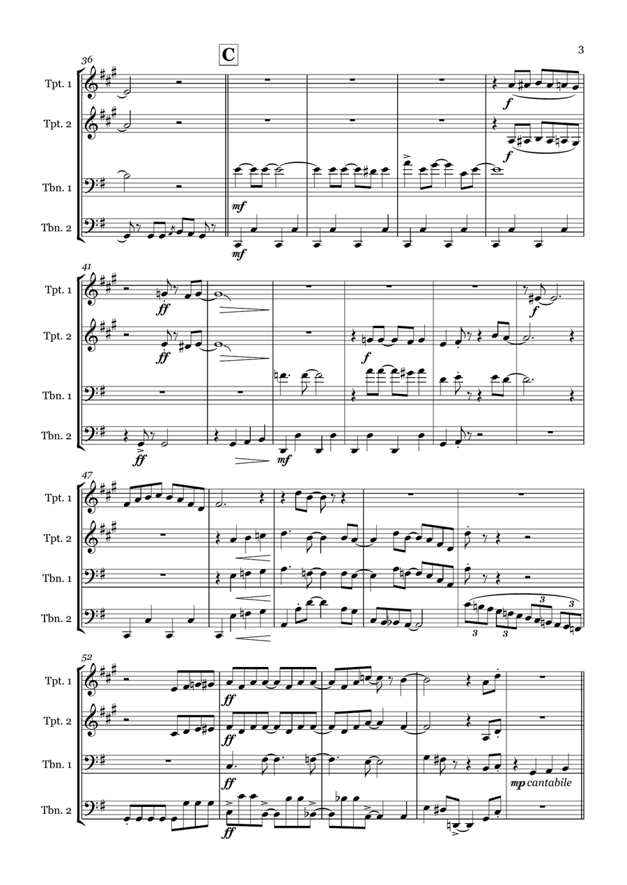 Seaside Rendezvous Seaside Rendezvous Brass Quartet scores gallery preview page 3