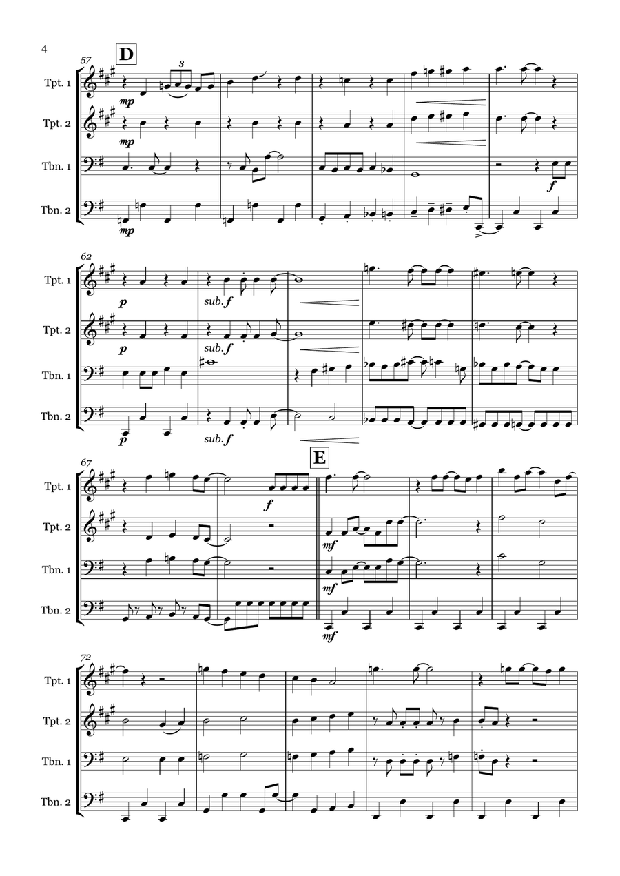 Seaside Rendezvous Seaside Rendezvous Brass Quartet scores gallery preview page 4