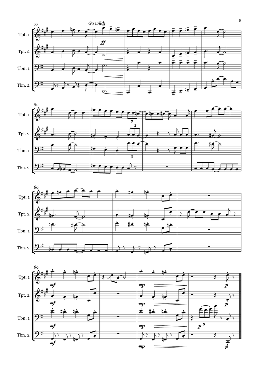 Seaside Rendezvous Seaside Rendezvous Brass Quartet scores gallery preview page 5