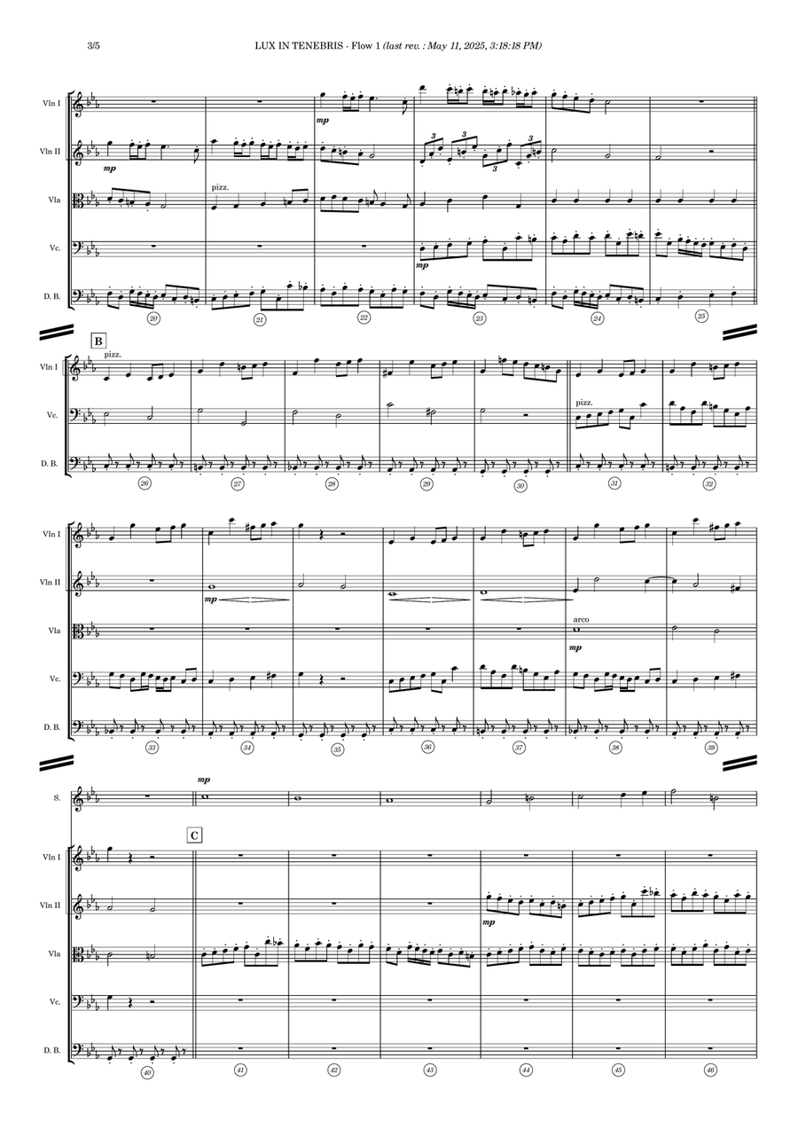 Lux In Tenebris - Score Only String Orchestra scores gallery preview page 3