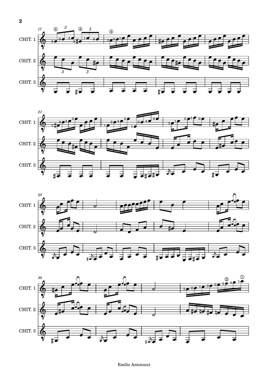 TANGO PER 3 CHITARRE TANGO PER 3 CHITARRE Guitar Ensemble scores gallery preview page 2