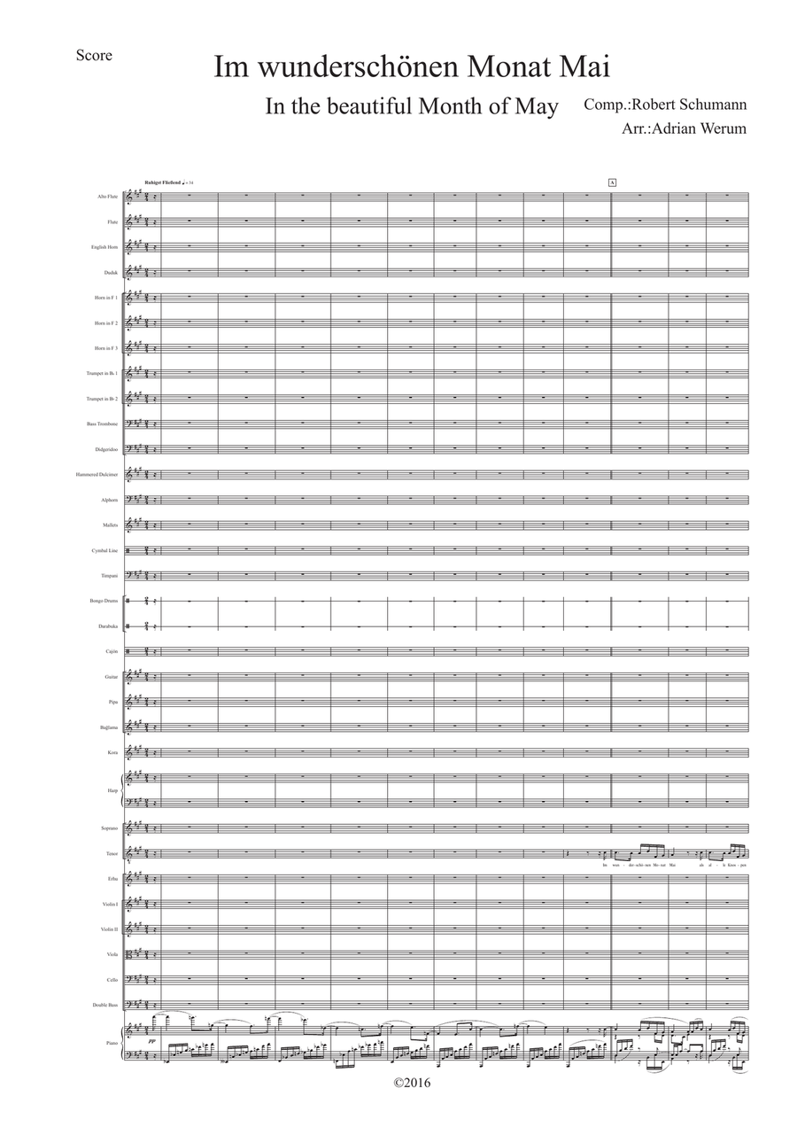 Im wunderschönen Monat Mai ( In the beautiful month of may ) Full Orchestra scores gallery preview page 1