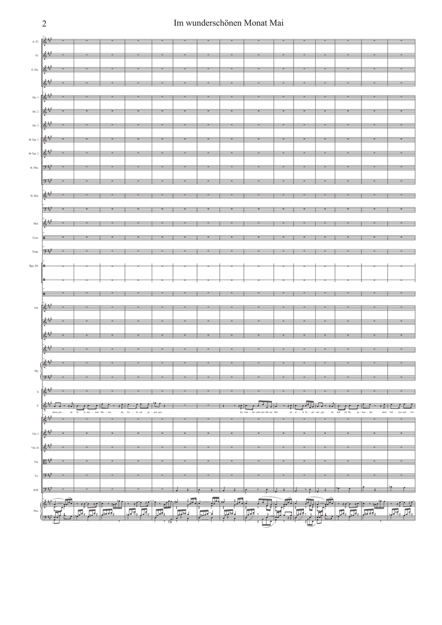 Im wunderschönen Monat Mai ( In the beautiful month of may ) Full Orchestra scores gallery preview page 2