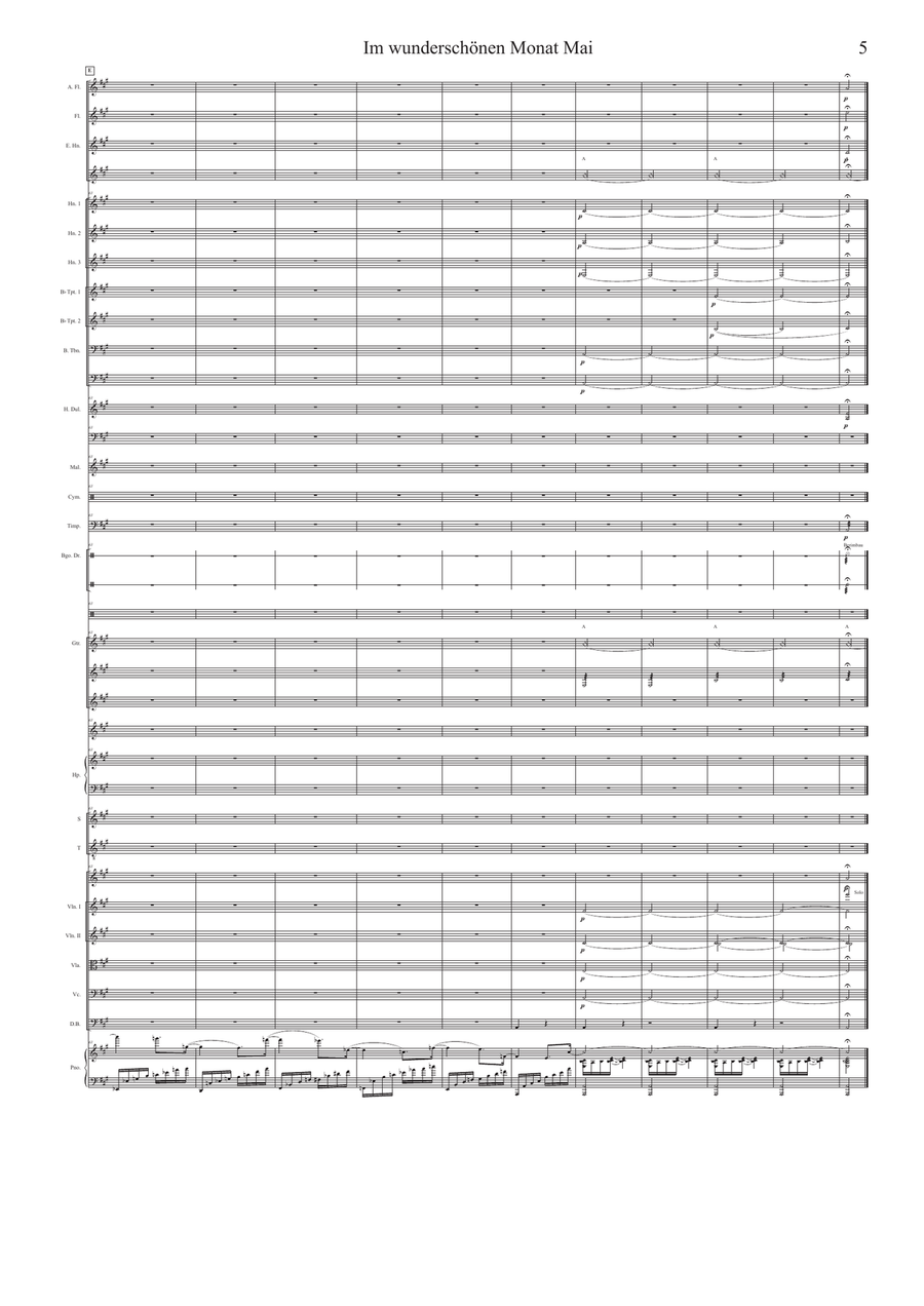 Im wunderschönen Monat Mai ( In the beautiful month of may ) Full Orchestra scores gallery preview page 5