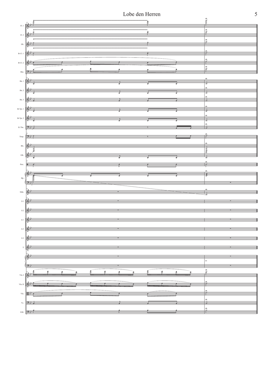 Lobe den Herren ( Praise to the Lord, the Almighty ) Full Orchestra scores gallery preview page 5