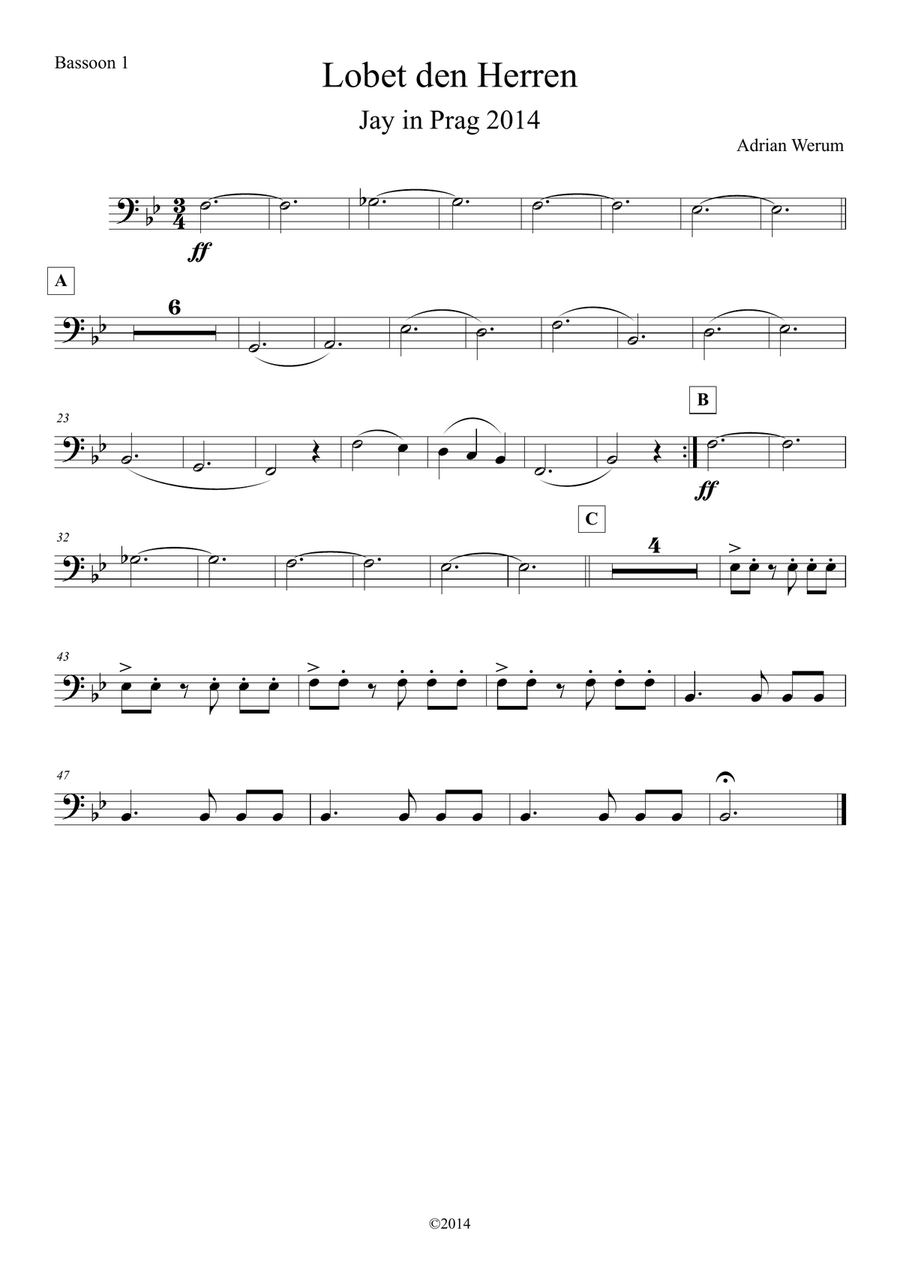 Lobe den Herren ( Praise to the Lord, the Almighty ) Full Orchestra scores gallery preview page 6