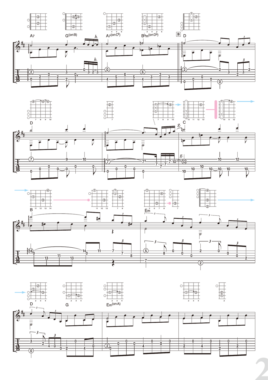 Massenet : Méditation (Thaïs) [for solo acoustic guitar] Acoustic Guitar scores gallery preview page 2