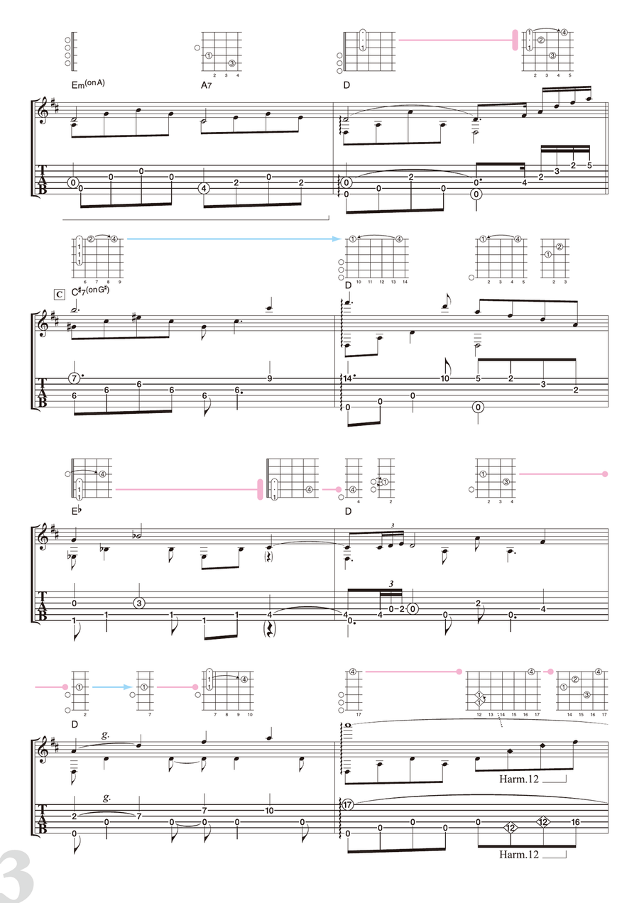 Massenet : Méditation (Thaïs) [for solo acoustic guitar] Acoustic Guitar scores gallery preview page 3
