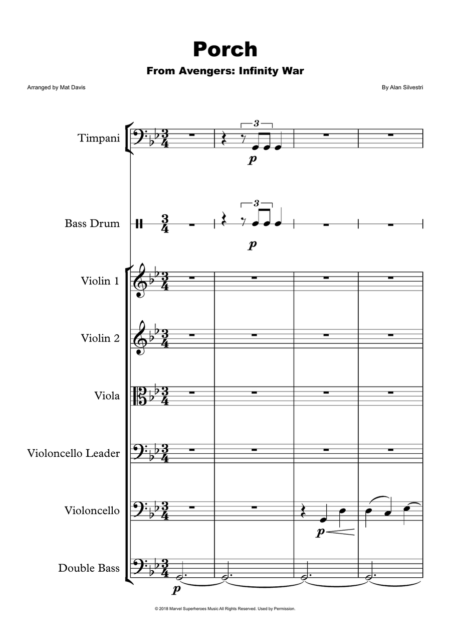 Porch Porch String Orchestra scores gallery preview page 1