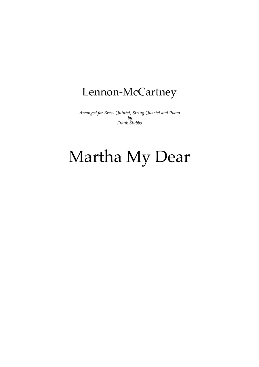 Martha My Dear Large Ensemble scores gallery preview page 1