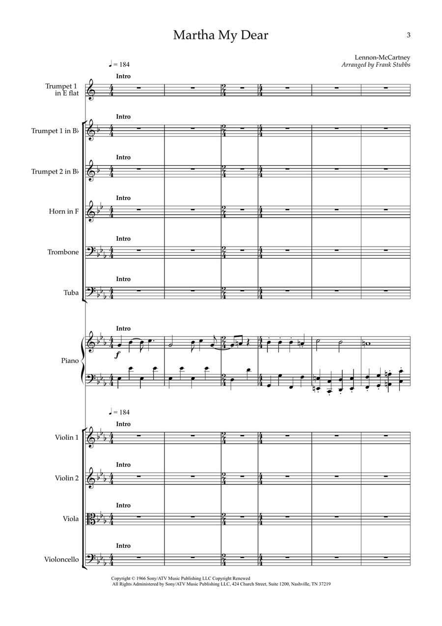 Martha My Dear Large Ensemble scores gallery preview page 3