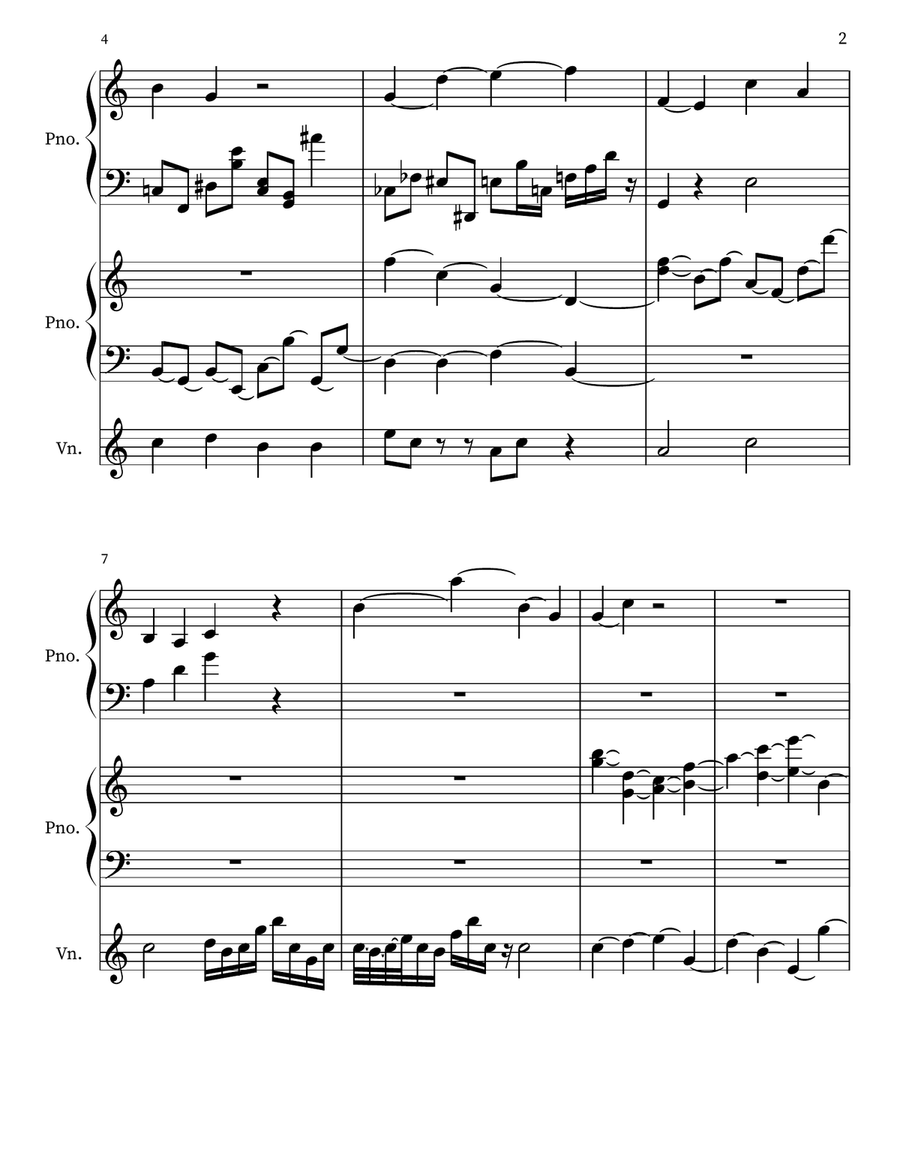The Smooth Movements Of Violin & Piano Concert Band scores gallery preview page 2