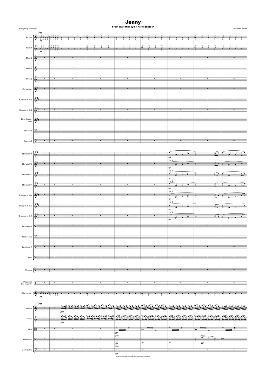 Jenny Full Orchestra scores gallery preview page 1