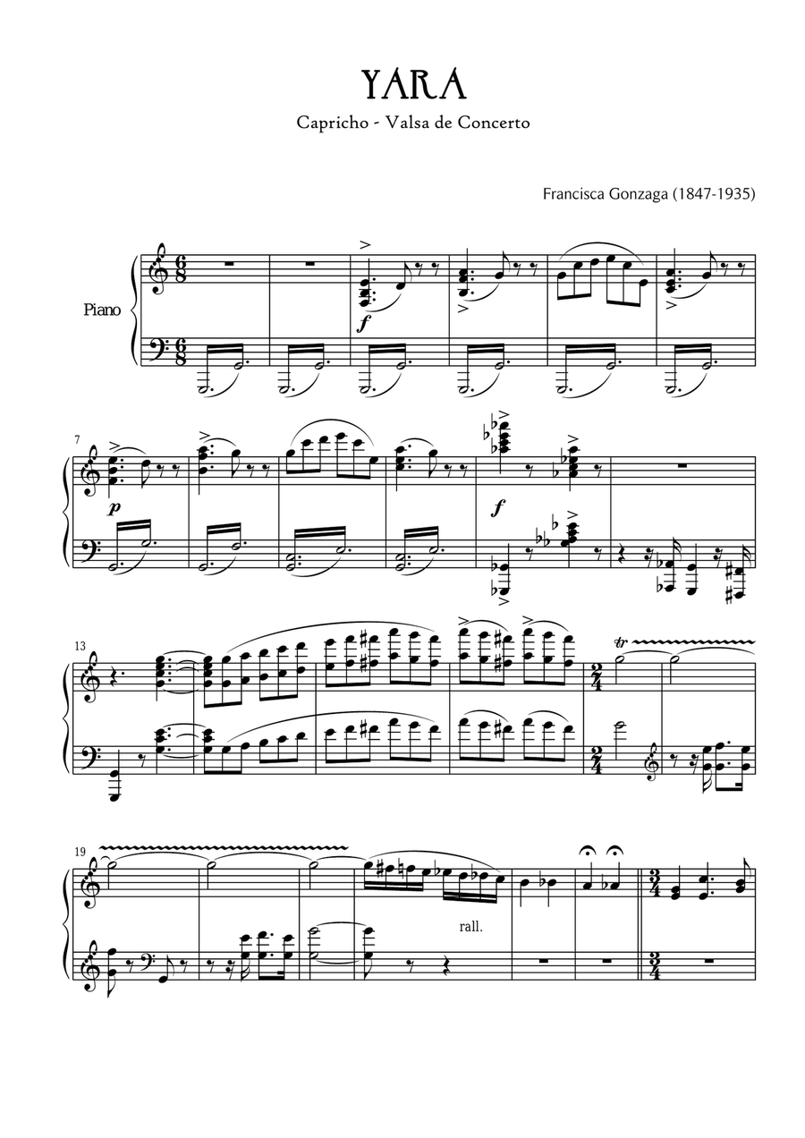 Yara (Coração de Fogo) Chamber Music scores gallery preview page 1