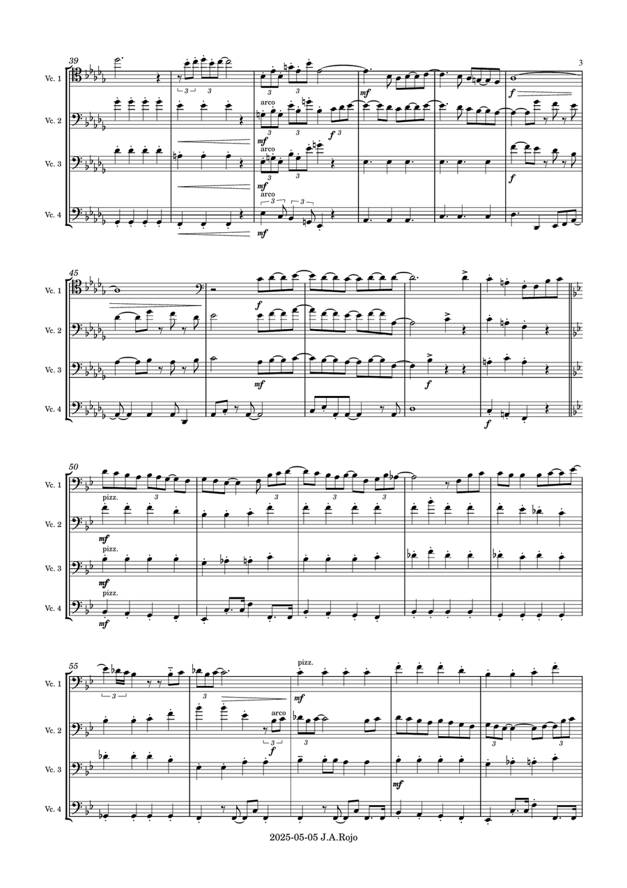 Penny Lane Penny Lane String Quartet scores gallery preview page 3