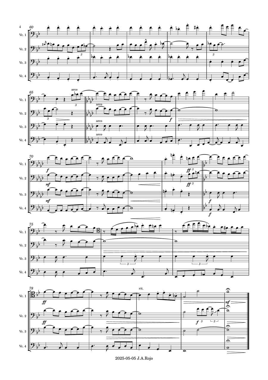 Penny Lane Penny Lane String Quartet scores gallery preview page 4