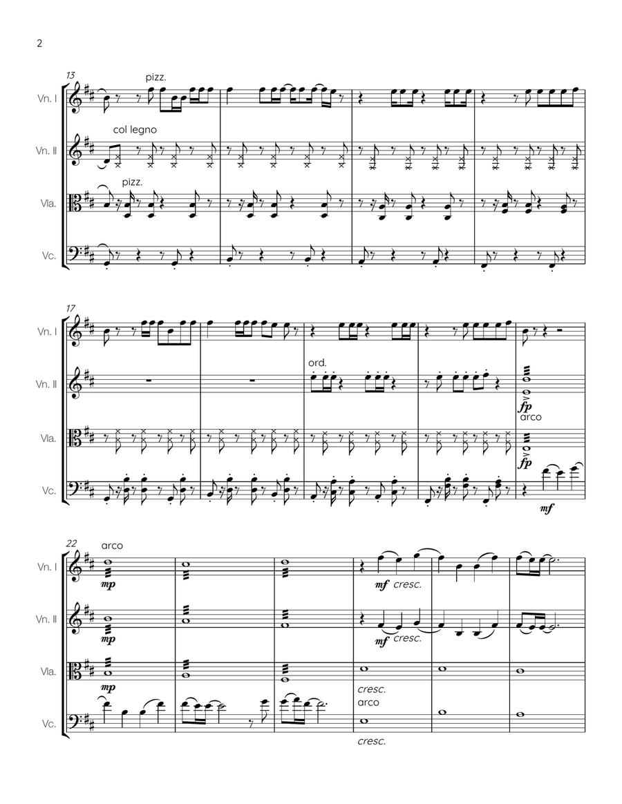 Diamonds Diamonds String Quartet scores gallery preview page 2