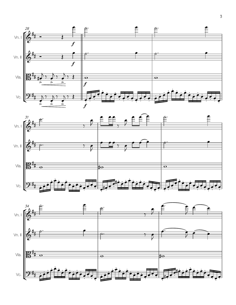 Diamonds Diamonds String Quartet scores gallery preview page 3