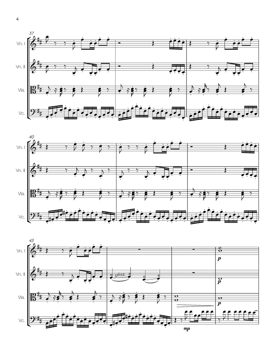 Diamonds Diamonds String Quartet scores gallery preview page 4