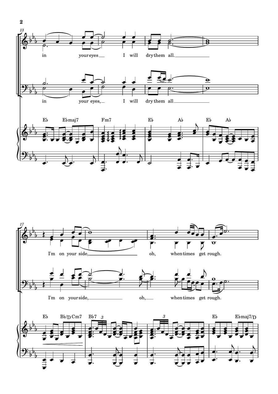 Bridge Over Troubled Water Divisi scores gallery preview page 2
