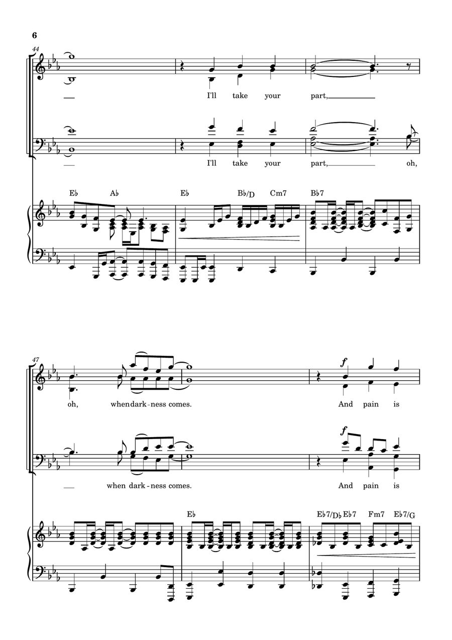 Bridge Over Troubled Water Divisi scores gallery preview page 6