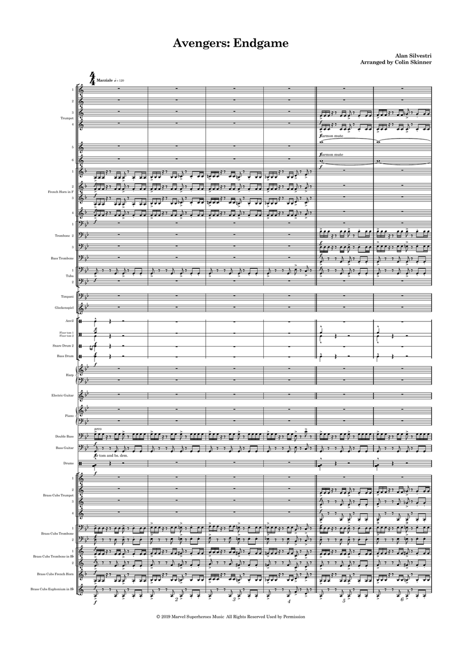 Avengers: Endgame Avengers: Endgame Jazz Ensemble scores gallery preview page 1