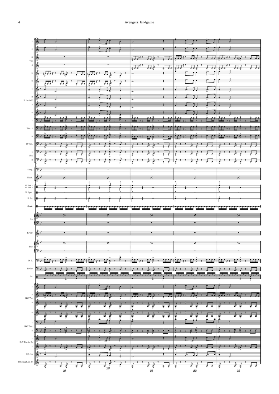 Avengers: Endgame Avengers: Endgame Jazz Ensemble scores gallery preview page 4