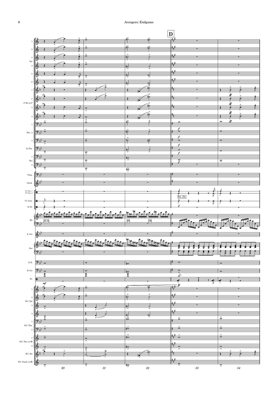 Avengers: Endgame Avengers: Endgame Jazz Ensemble scores gallery preview page 6