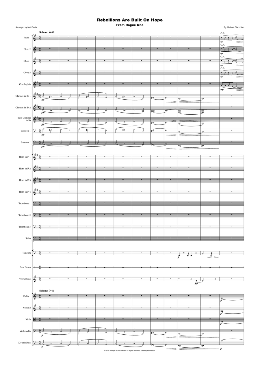 Rebellions Are Built On Hope Full Orchestra scores gallery preview page 1