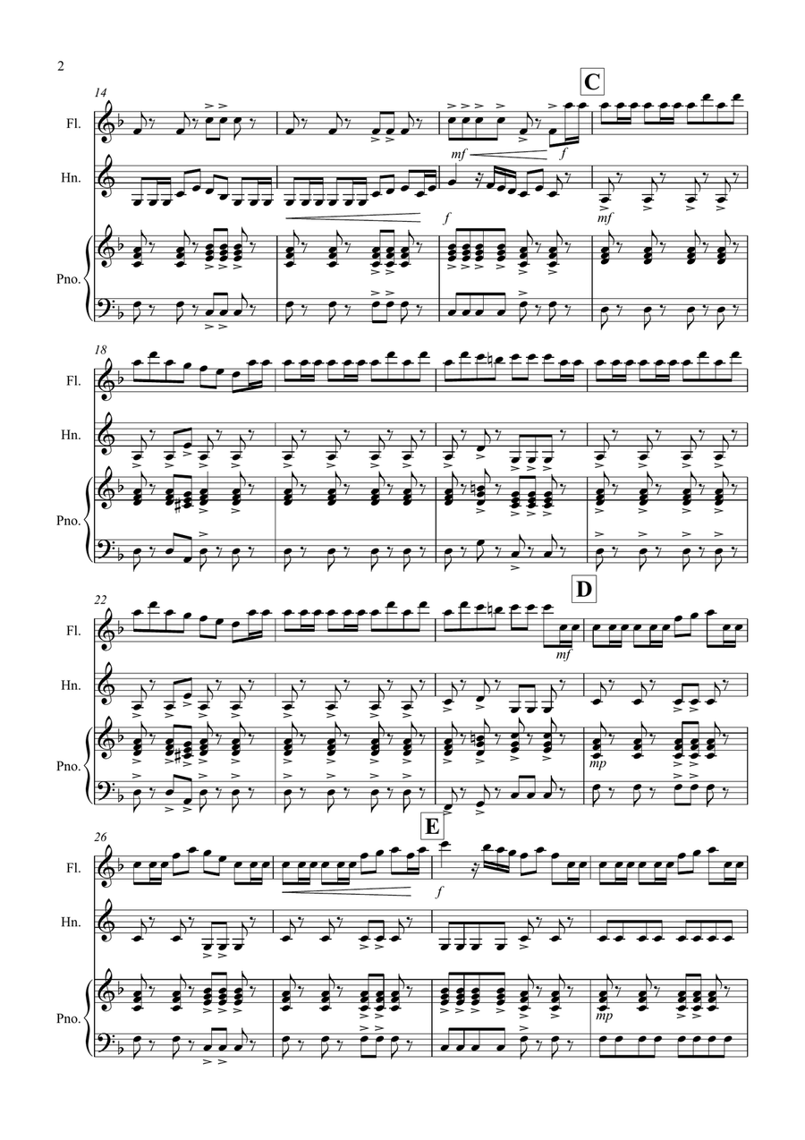 William Tell Overture for Flute and Horn Duet Woodwind Duet scores gallery preview page 2