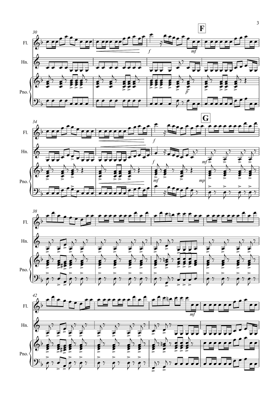 William Tell Overture for Flute and Horn Duet Woodwind Duet scores gallery preview page 3