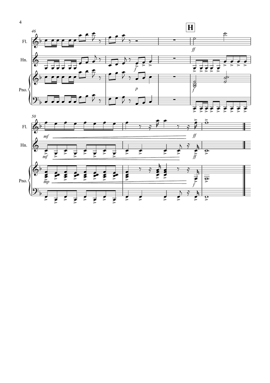 William Tell Overture for Flute and Horn Duet Woodwind Duet scores gallery preview page 4