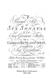Giordani Six sonatas for two flutes