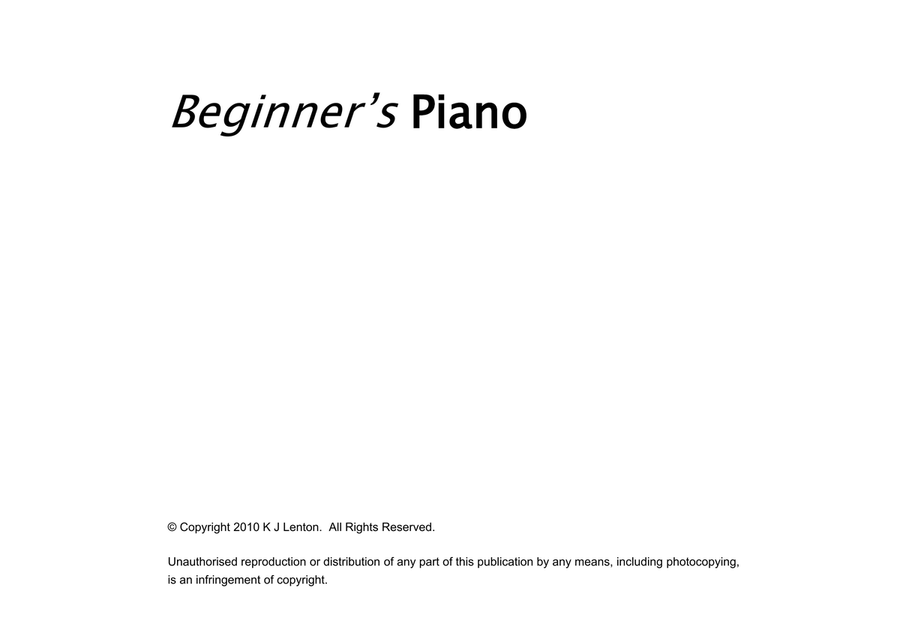 Beginner's Piano Piano Method scores gallery preview page 2
