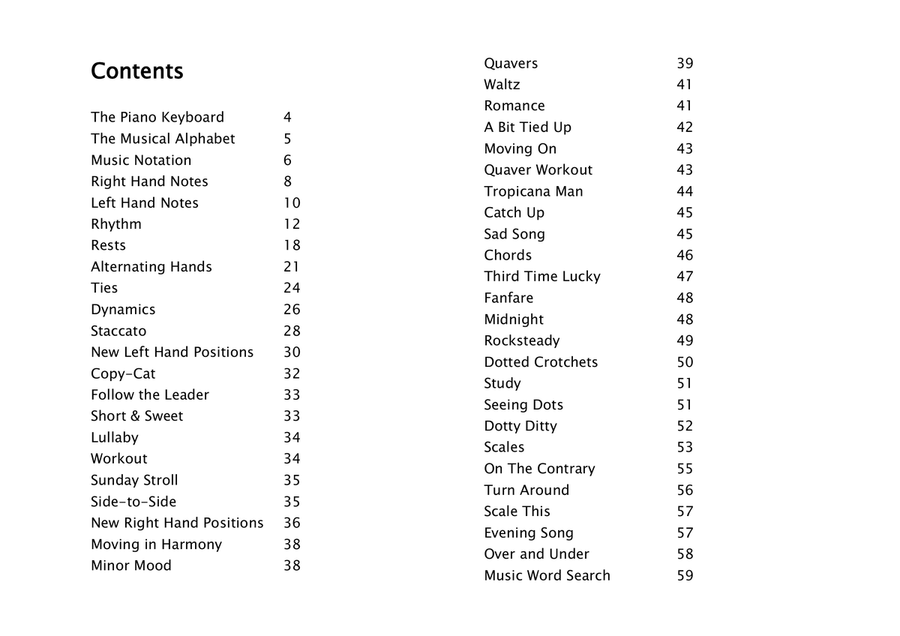 Beginner's Piano Piano Method scores gallery preview page 4