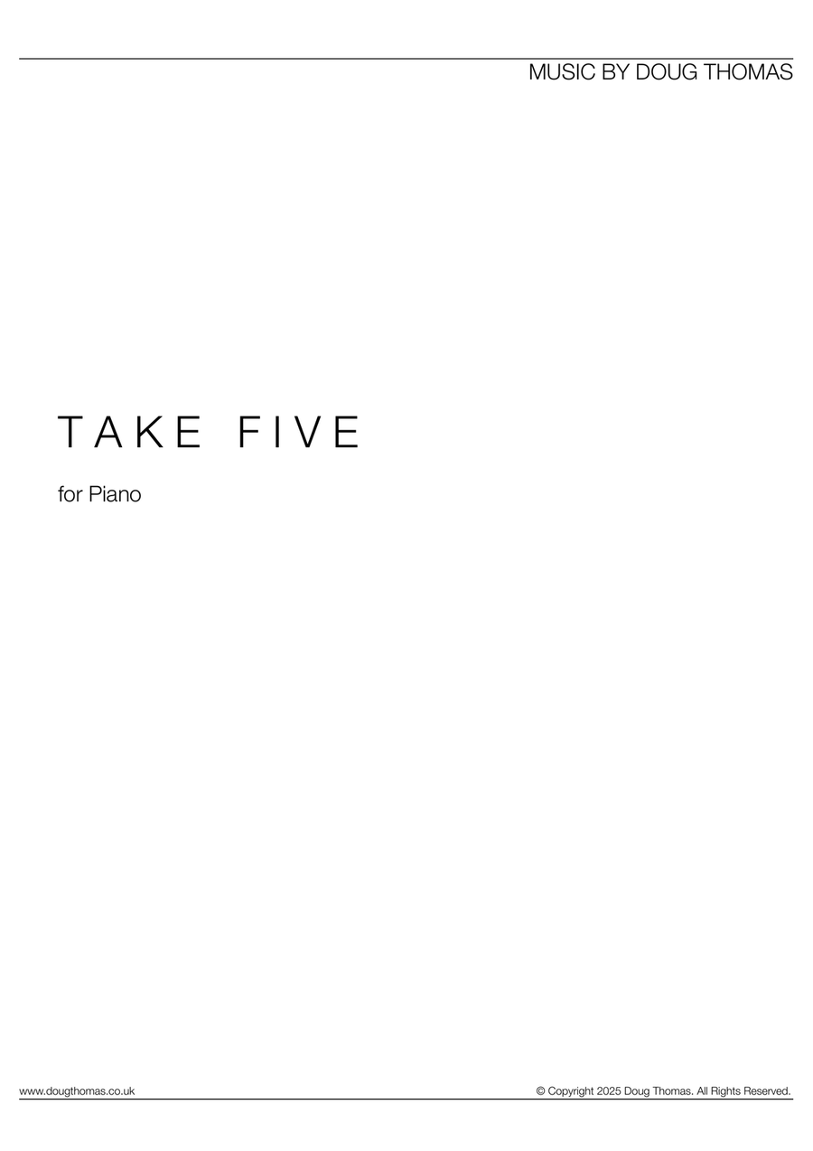 Take Five Take Five Piano Solo scores gallery preview page 1
