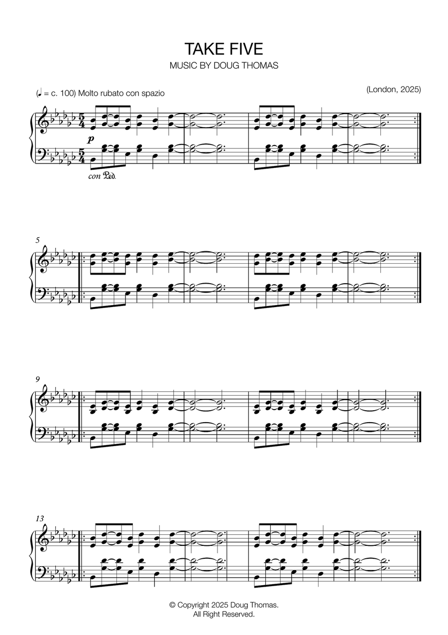 Take Five Take Five Piano Solo scores gallery preview page 2