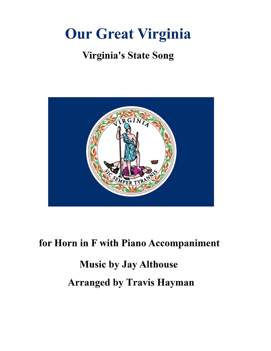 Our Great Virginia - for Horn in F with Piano Accompaniment Piano scores gallery preview page 1