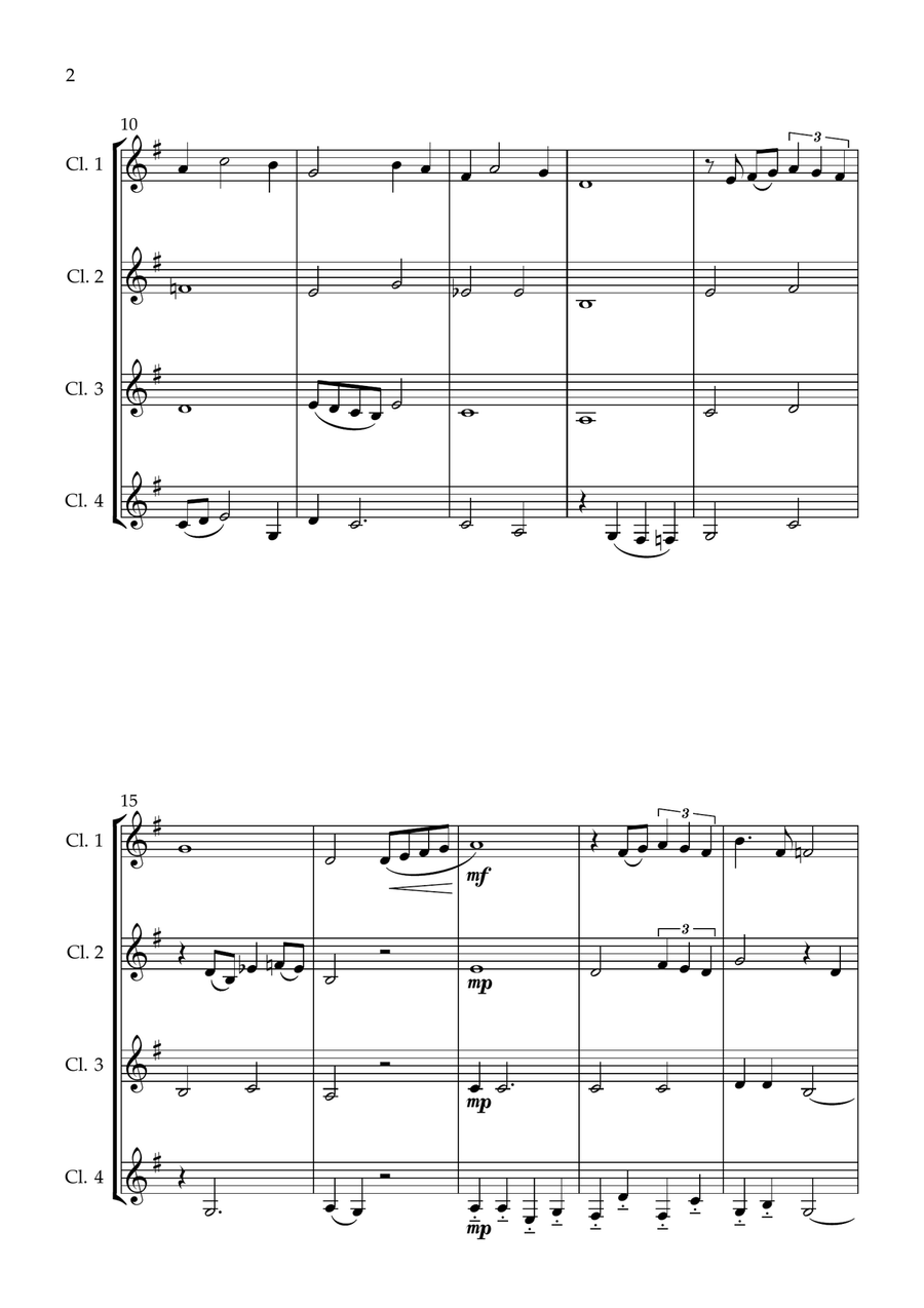 The Nearness Of You Woodwind Quartet scores gallery preview page 2