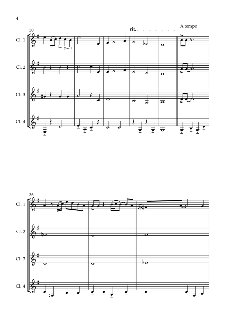The Nearness Of You Woodwind Quartet scores gallery preview page 4